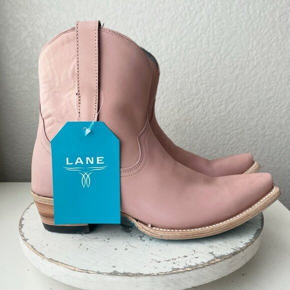 Lane EMMA JANE Womens Cowboy Bootie 9 Western Pink Cowgirl Short Ankle Boots - Picture 2 of 10